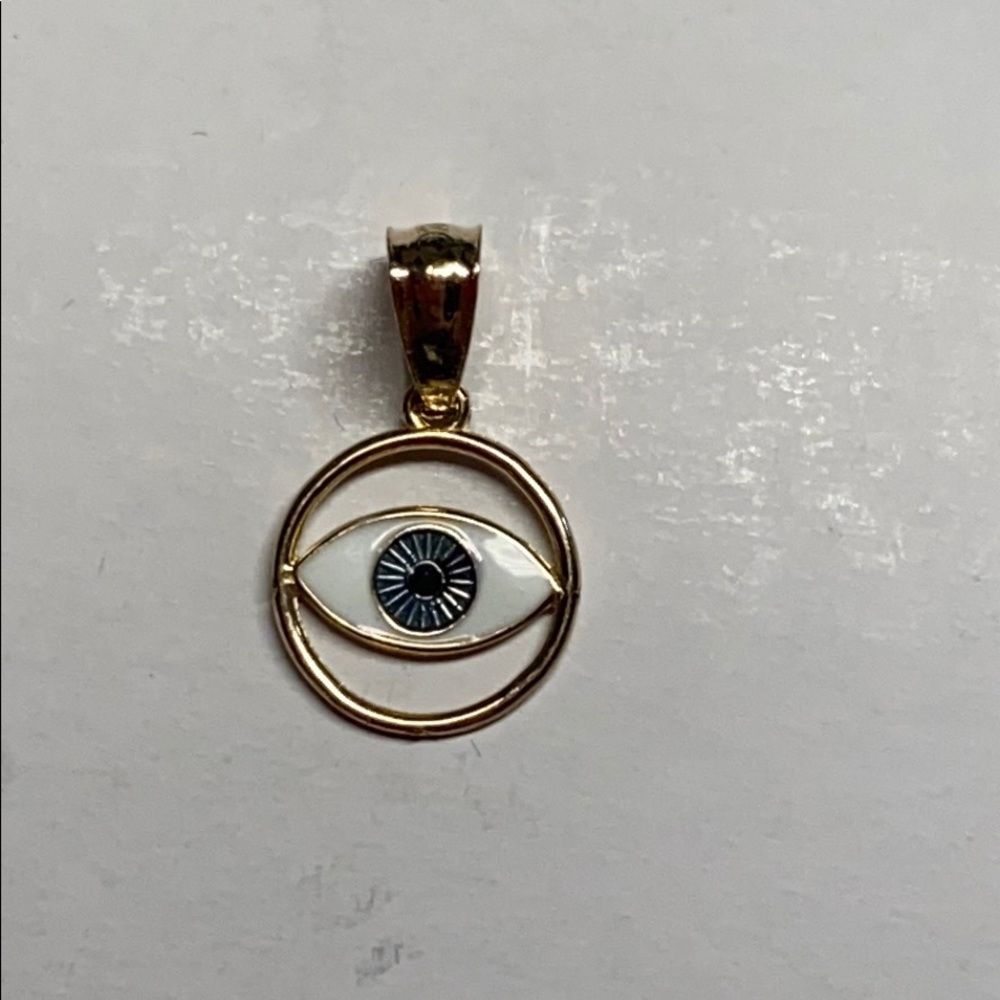 14k Evil Eye Pendant - Picture 4 of 5